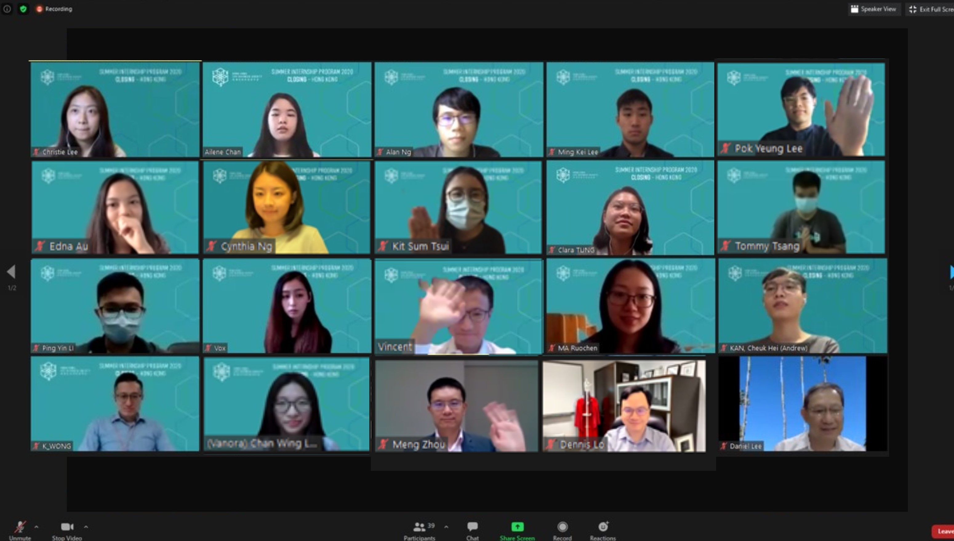 Summer Internship Program 2020: Closing Ceremony - Activity Photo
